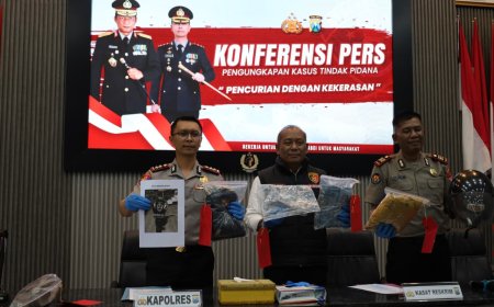 Jambret Perhiasan Tak Berkutik Saat Diamankan Polres Trenggalek