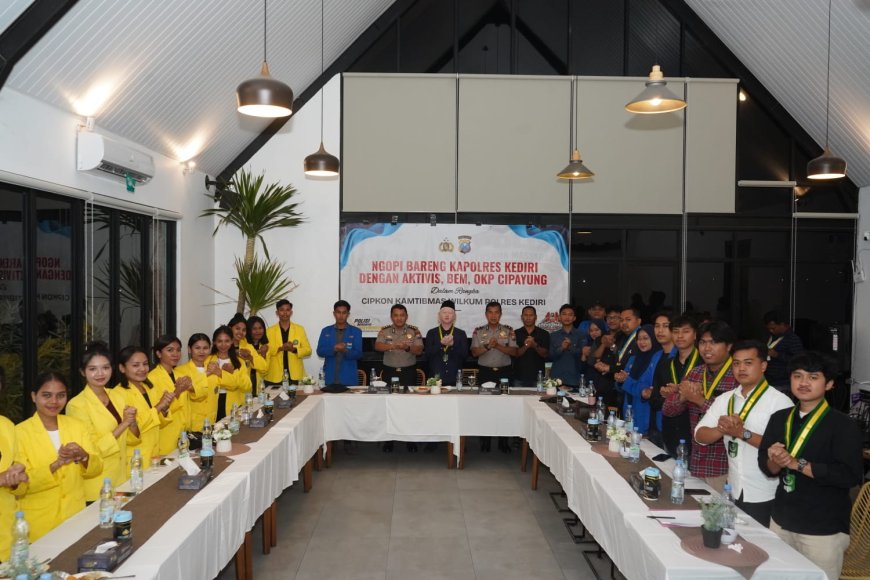 Kapolres Kediri Silaturahmi dan Dialog Terbuka Bersama Mahasiswa, Wujudkan Kamtibmas Kondusif